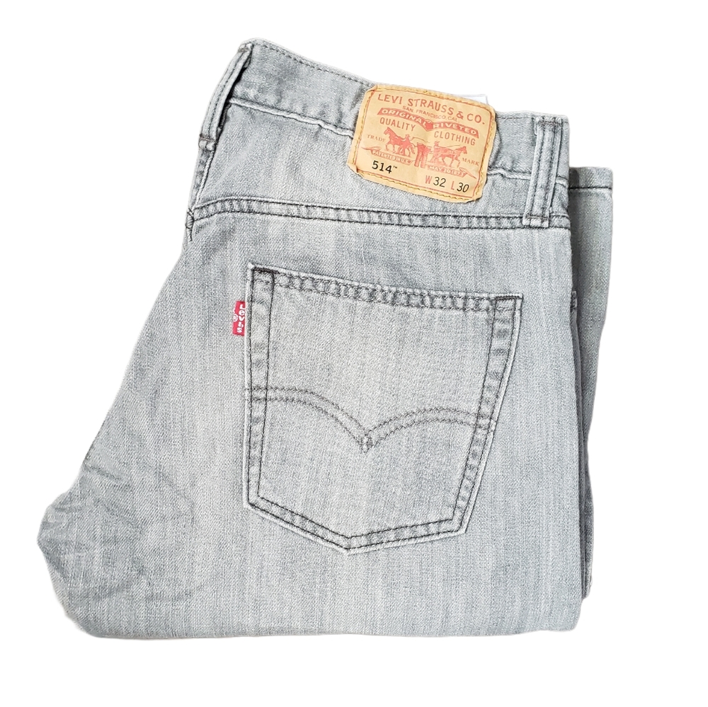 Levi's 514 Straight Grey Denim 32/30